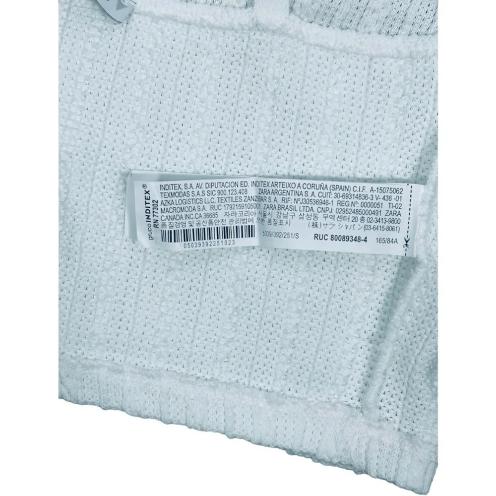 3/$20 ZARA white cable knit halter style strappy crop tank top‎